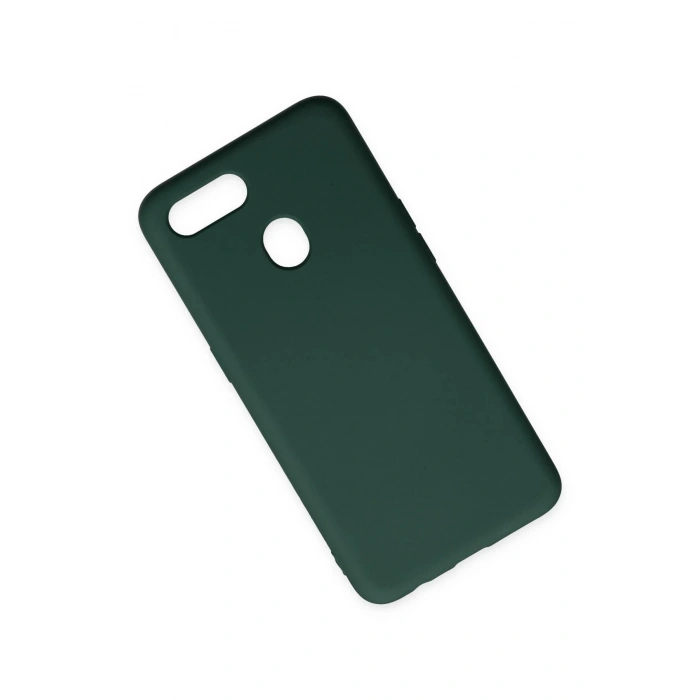 Newface Oppo A12 Kılıf Nano içi Kadife Silikon - Koyu Yeşil