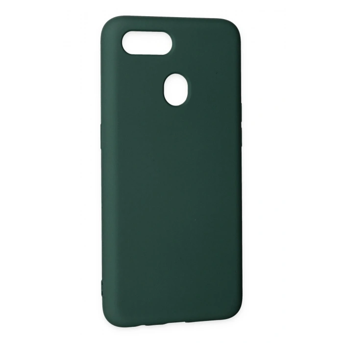 Newface Oppo A12 Kılıf Nano içi Kadife Silikon - Koyu Yeşil