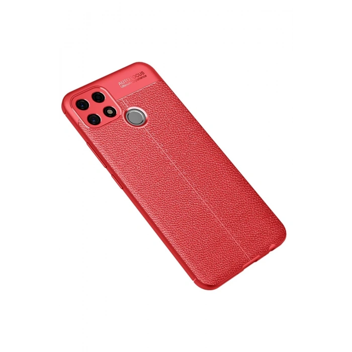 Newface Oppo A15 Kılıf Auto Focus Kapak - Kırmızı