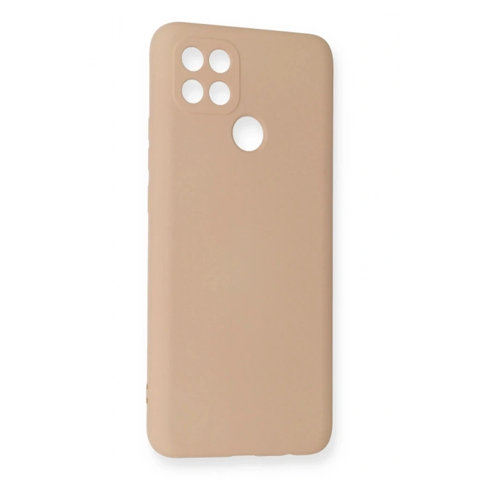 Newface Oppo A15 Kılıf Nano içi Kadife Silikon - Pudra