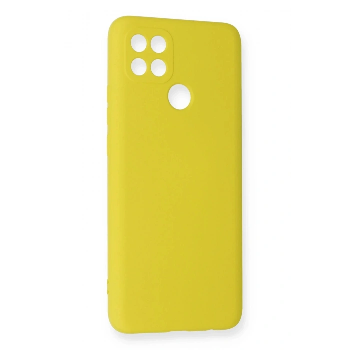 Newface Oppo A15 Kılıf Nano içi Kadife Silikon - Sarı