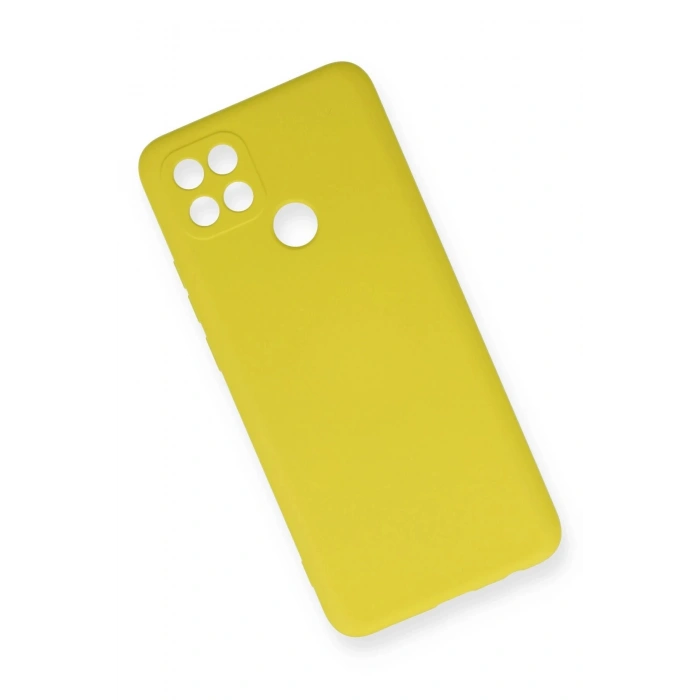 Newface Oppo A15 Kılıf Nano içi Kadife Silikon - Sarı