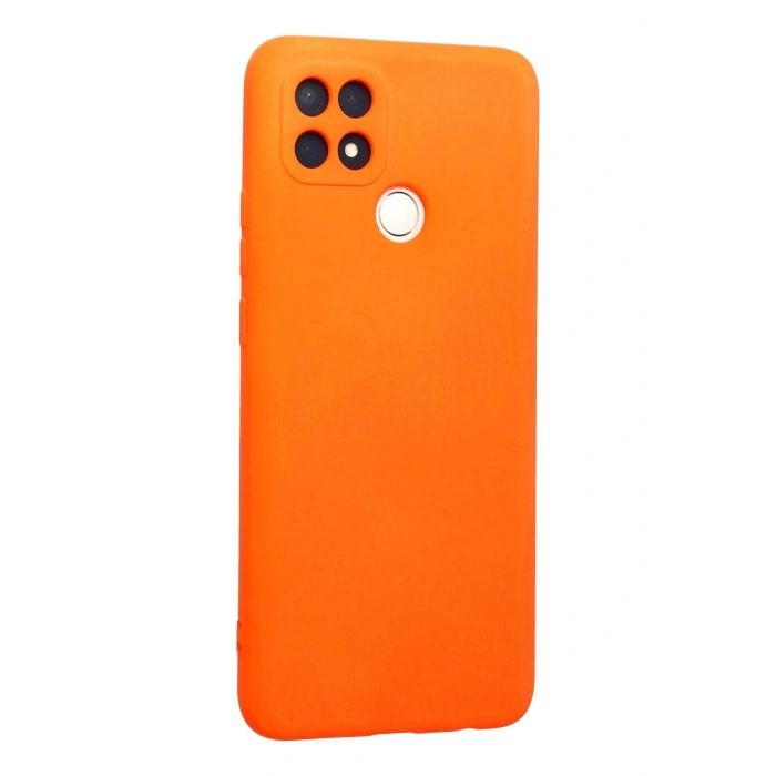 Newface Oppo A15 Kılıf Nano içi Kadife Silikon - Turuncu