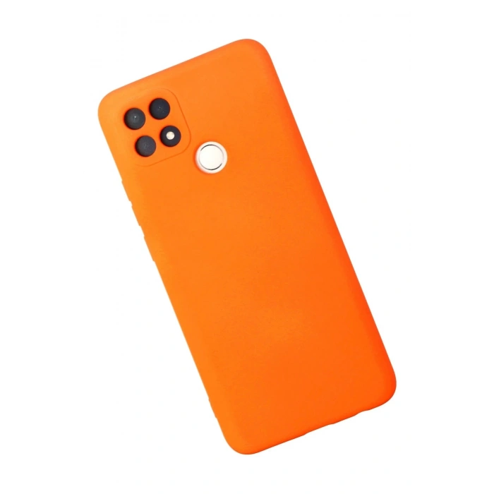 Newface Oppo A15 Kılıf Nano içi Kadife Silikon - Turuncu