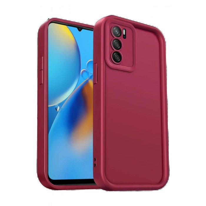 Newface Oppo A16 Kılıf Viera Silikon - Bordo