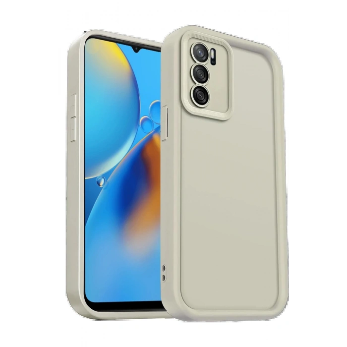 Newface Oppo A16 Kılıf Viera Silikon - Krem