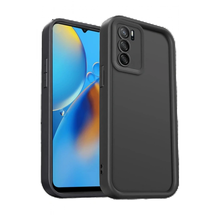 Newface Oppo A16 Kılıf Viera Silikon - Siyah