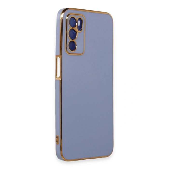 Newface Oppo A16 Kılıf Volet Silikon - Mavi