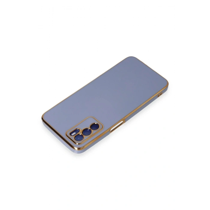 Newface Oppo A16 Kılıf Volet Silikon - Mavi