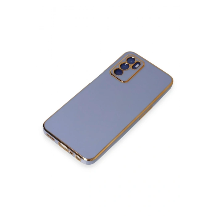 Newface Oppo A16 Kılıf Volet Silikon - Mavi