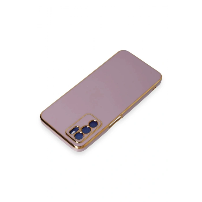 Newface Oppo A16 Kılıf Volet Silikon - Mor