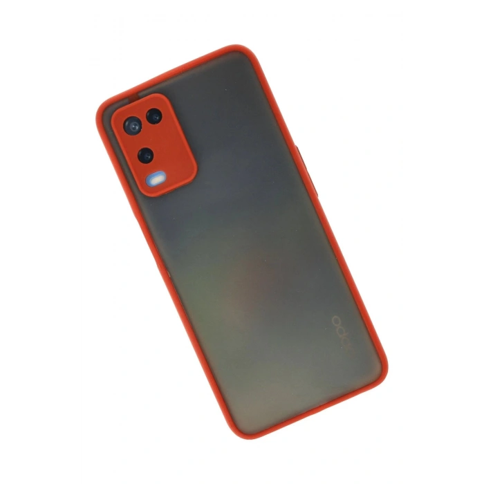 Newface Oppo A54 4G Kılıf Montreal Silikon Kapak - Kırmızı