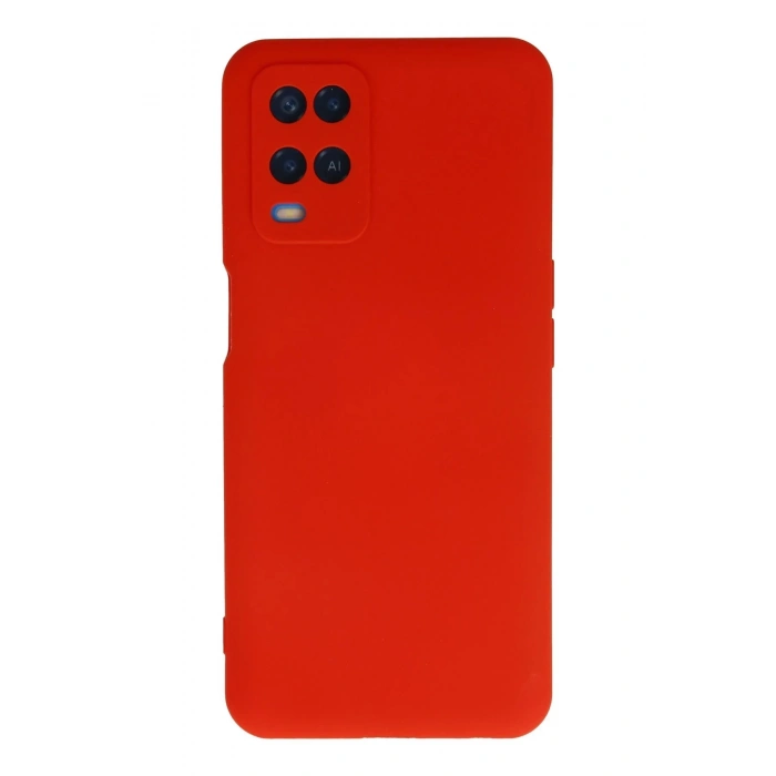 Newface Oppo A54 4G Kılıf Nano içi Kadife Silikon - Kırmızı