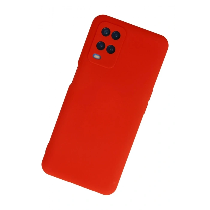 Newface Oppo A54 4G Kılıf Nano içi Kadife Silikon - Kırmızı