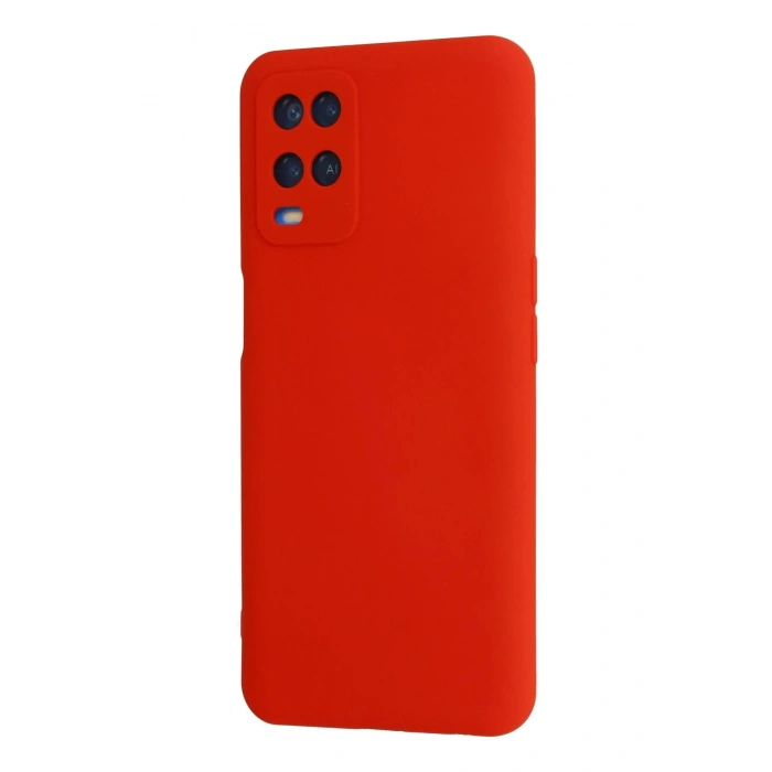 Newface Oppo A54 4G Kılıf Nano içi Kadife Silikon - Kırmızı