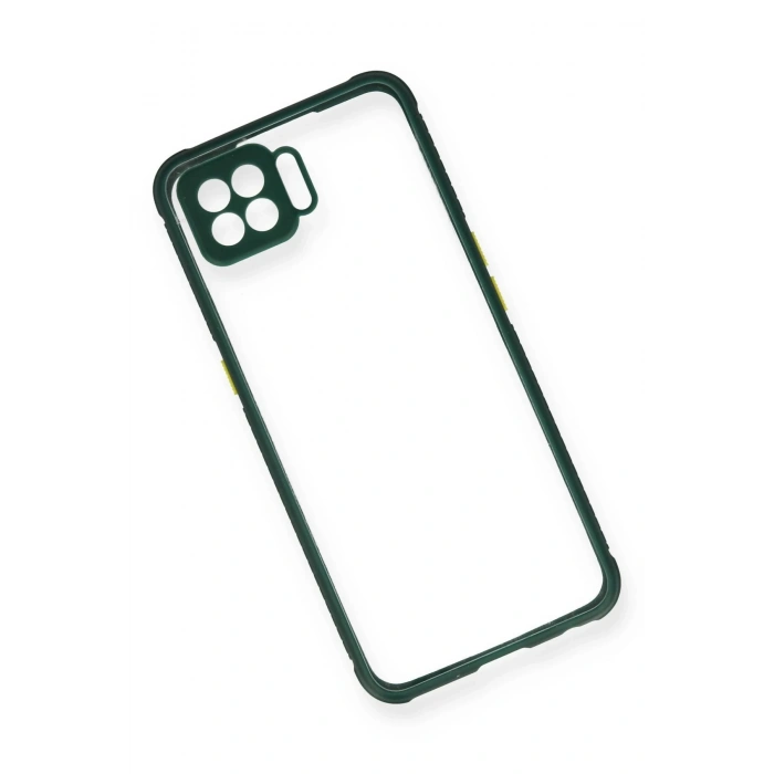 Newface Oppo A73 Kılıf Miami Şeffaf Silikon - Koyu Yeşil