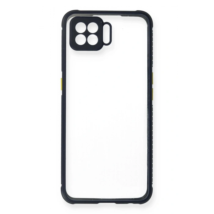 Newface Oppo A73 Kılıf Miami Şeffaf Silikon - Lacivert