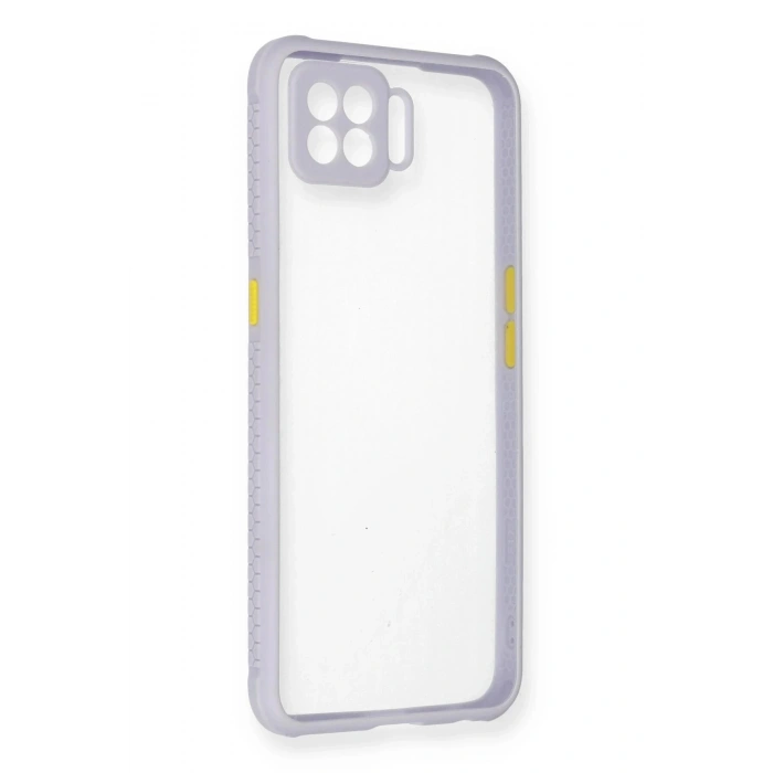 Newface Oppo A73 Kılıf Miami Şeffaf Silikon - Lila