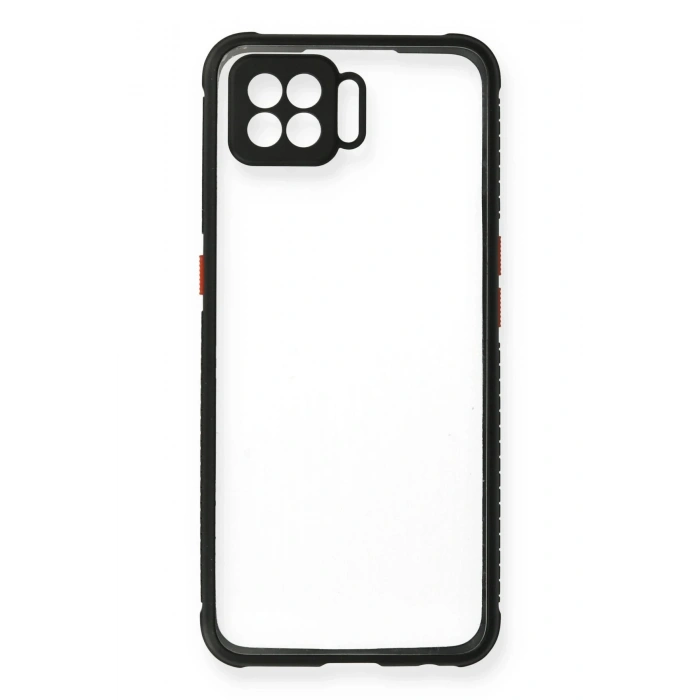 Newface Oppo A73 Kılıf Miami Şeffaf Silikon - Siyah