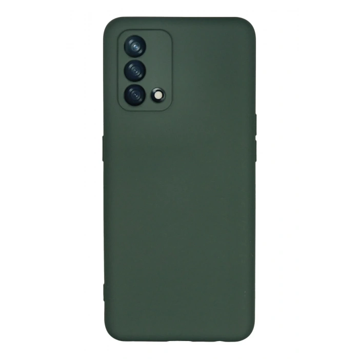 Newface Oppo A74 4G Kılıf Nano içi Kadife Silikon - Koyu Yeşil