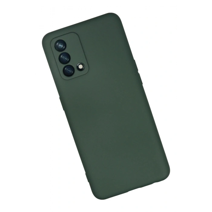 Newface Oppo A74 4G Kılıf Nano içi Kadife Silikon - Koyu Yeşil