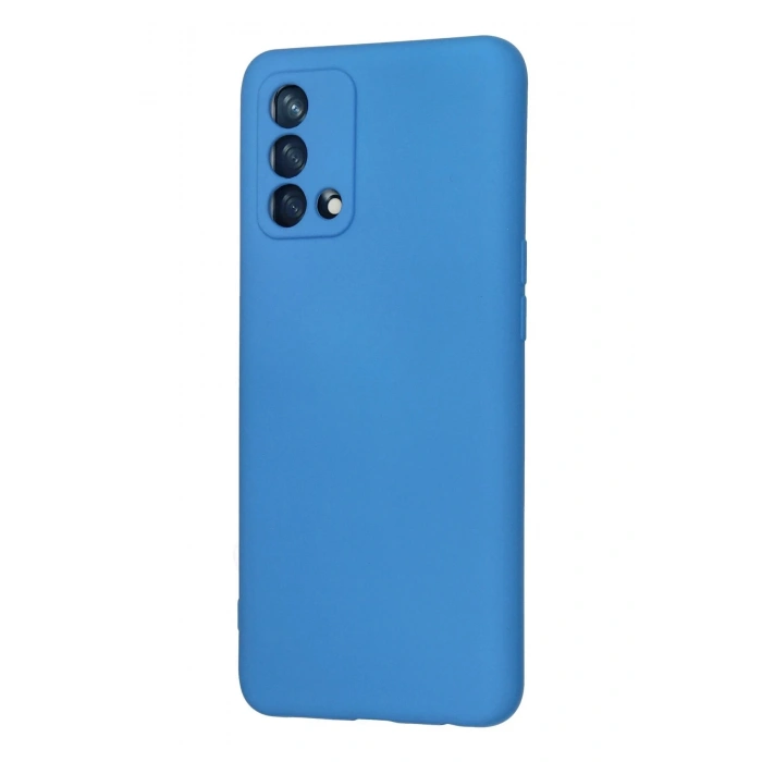 Newface Oppo A74 4G Kılıf Nano içi Kadife Silikon - Mavi