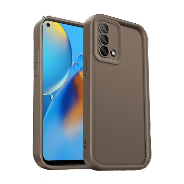 Newface Oppo A74 4G Kılıf Viera Silikon - Kahverengi