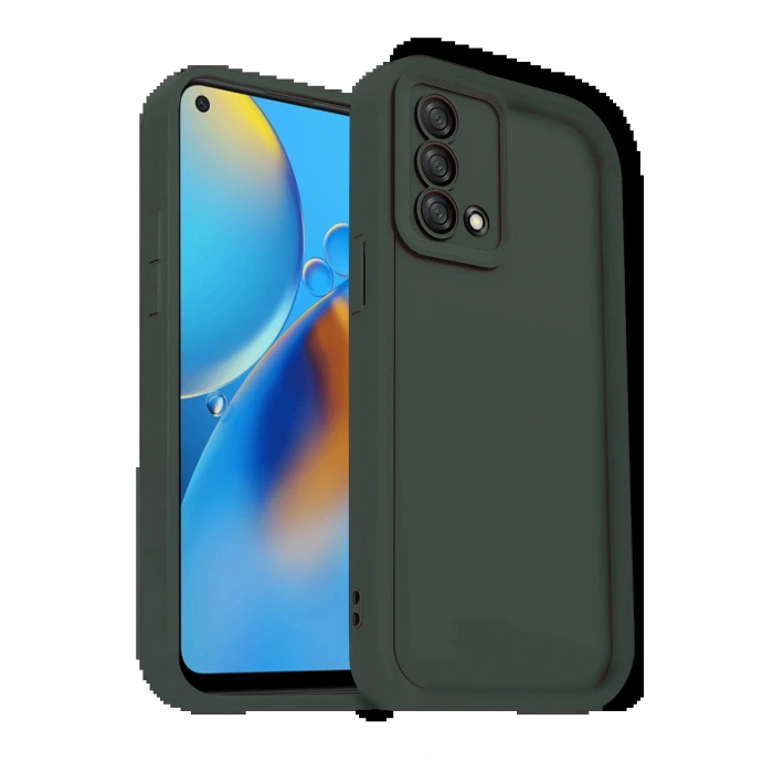 Newface Oppo A74 4G Kılıf Viera Silikon - Koyu Yeşil