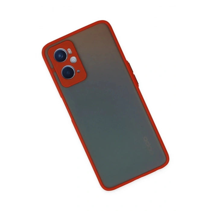 Newface Oppo A96 Kılıf Montreal Silikon Kapak - Kırmızı