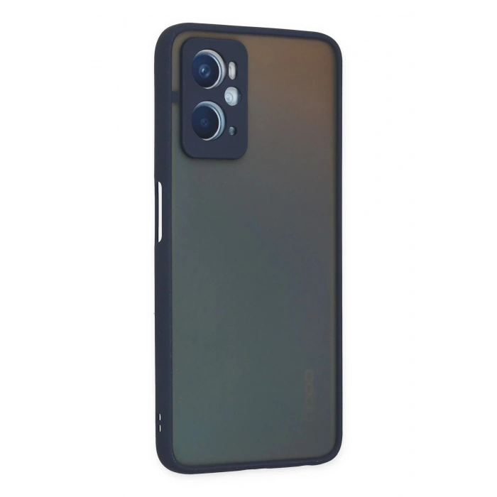 Newface Oppo A96 Kılıf Montreal Silikon Kapak - Lacivert