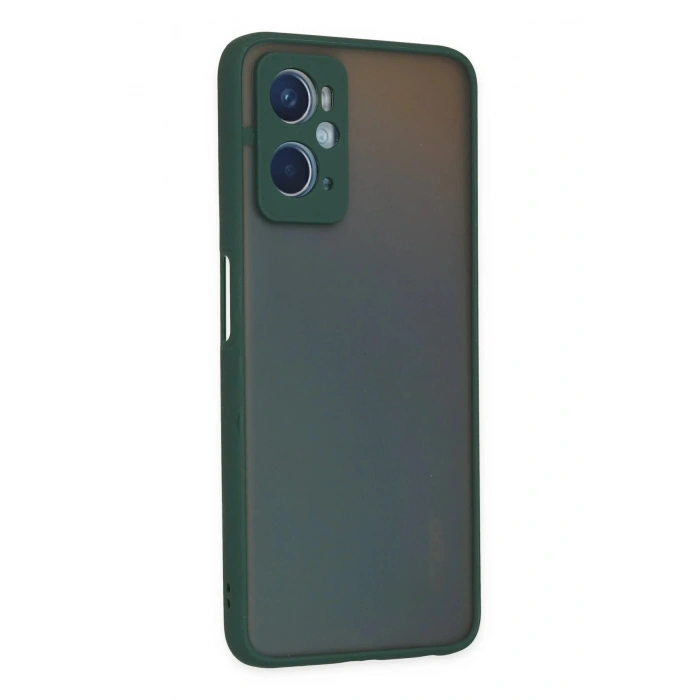 Newface Oppo A96 Kılıf Montreal Silikon Kapak - Yeşil