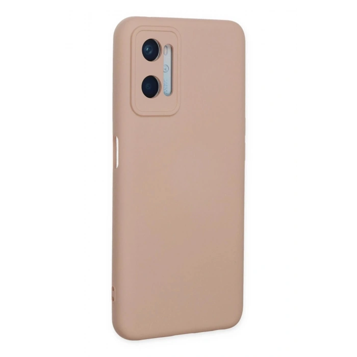 Newface Oppo A96 Kılıf Nano içi Kadife Silikon - Pudra