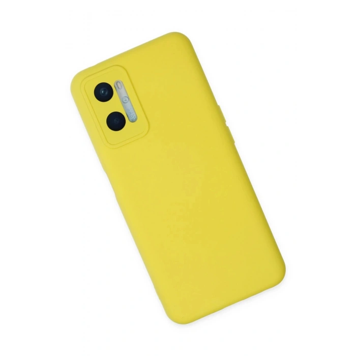 Newface Oppo A96 Kılıf Nano içi Kadife Silikon - Sarı