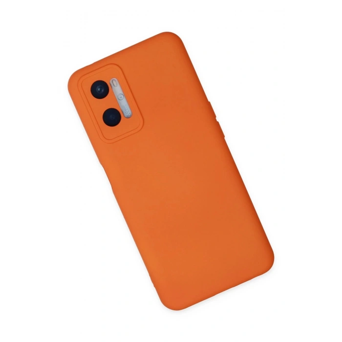 Newface Oppo A96 Kılıf Nano içi Kadife Silikon - Turuncu