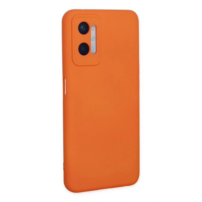 Newface Oppo A96 Kılıf Nano içi Kadife Silikon - Turuncu