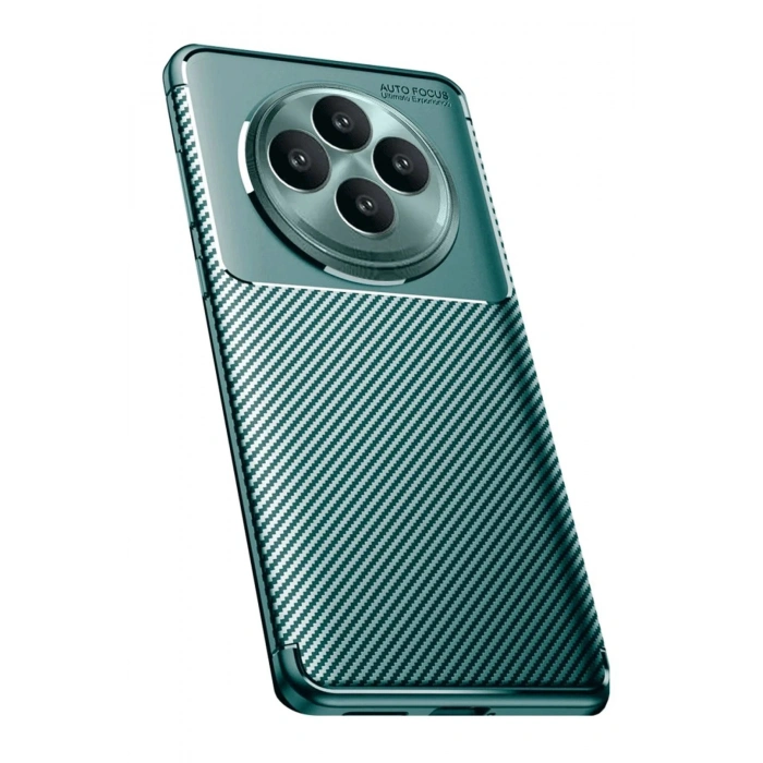 Newface Oppo Reno 11 FS Kılıf Auto Focus Karbon Kapak - Koyu Yeşil