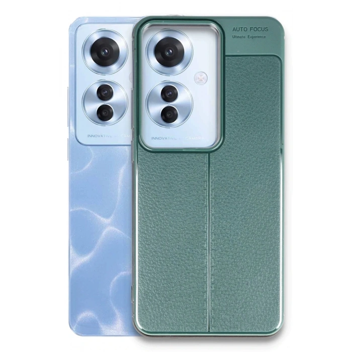 Newface Oppo Reno 11F Kılıf Auto Focus Kapak - Koyu Yeşil
