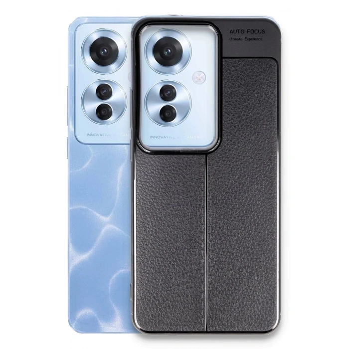Newface Oppo Reno 11F Kılıf Auto Focus Kapak - Siyah