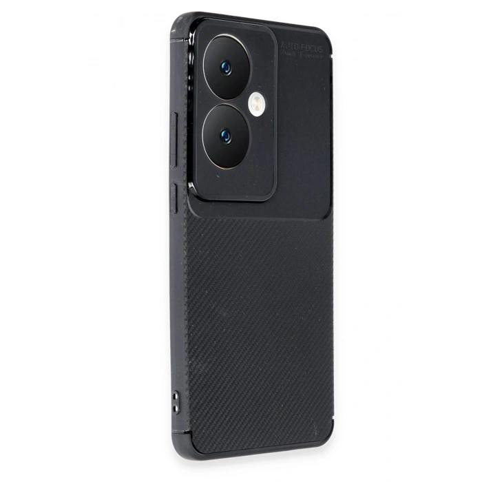 Newface Oppo Reno 11F Kılıf Auto Focus Karbon Kapak - Siyah