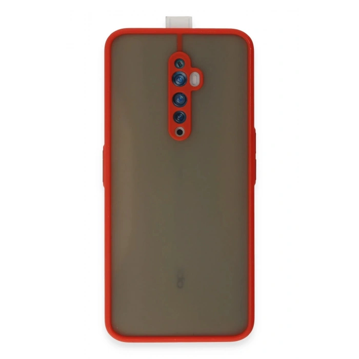 Newface Oppo Reno 2Z Kılıf Montreal Silikon Kapak - Kırmızı