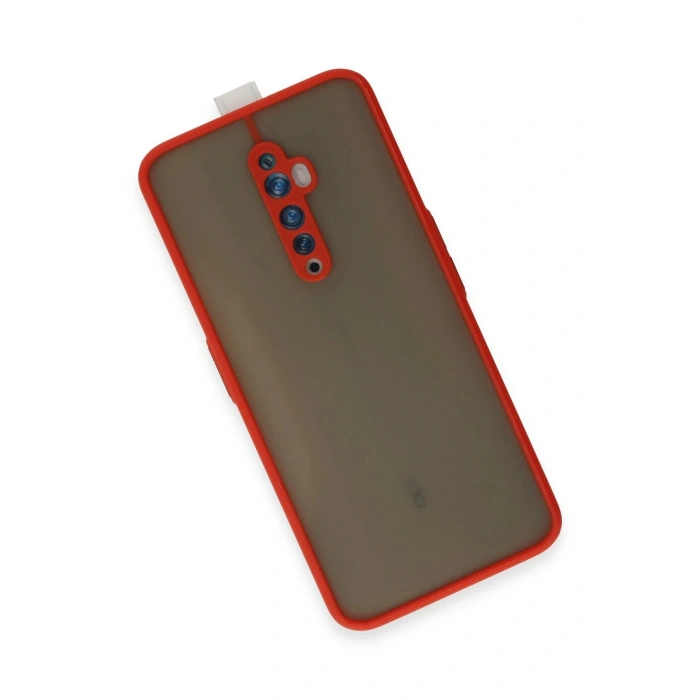 Newface Oppo Reno 2Z Kılıf Montreal Silikon Kapak - Kırmızı