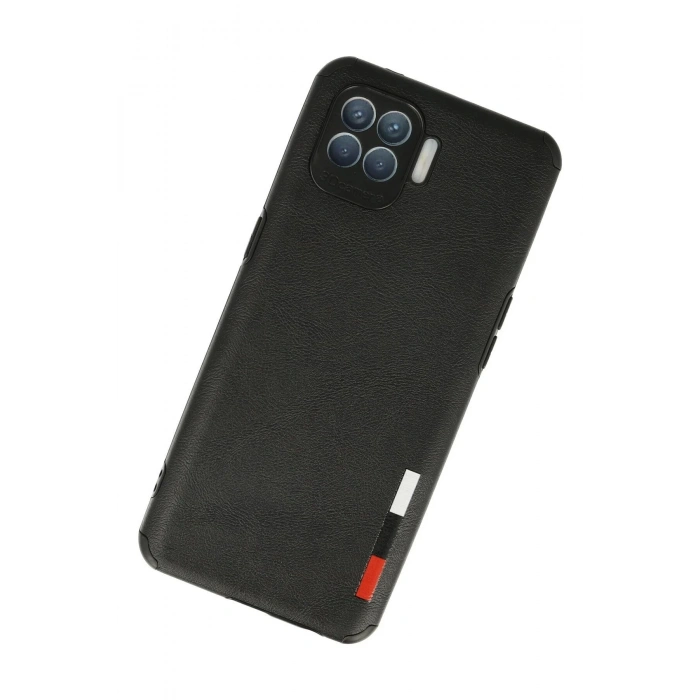 Newface Oppo Reno 4 Lite Kılıf Loop Deri Silikon - Siyah