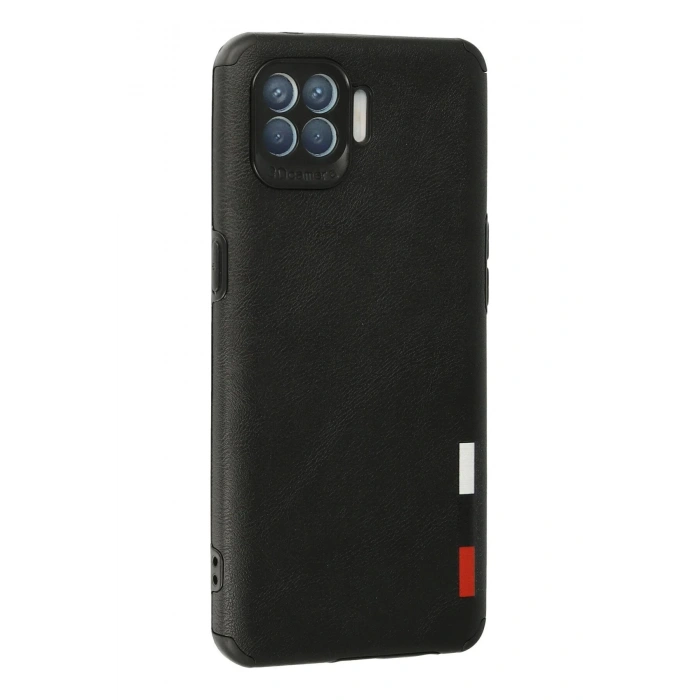 Newface Oppo Reno 4 Lite Kılıf Loop Deri Silikon - Siyah