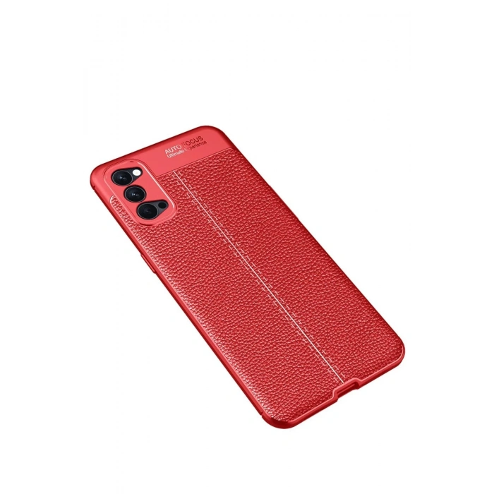 Newface Oppo Reno 4 Pro Kılıf Auto Focus Kapak - Kırmızı