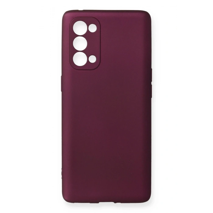 Newface Oppo Reno 5 Pro Kılıf First Silikon - Mürdüm