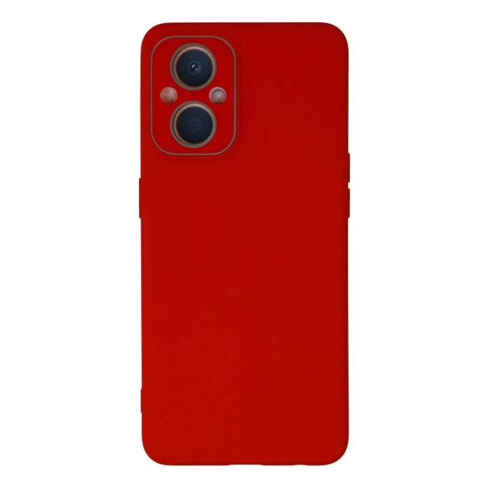 Newface Oppo Reno 7 Lite Kılıf Lansman Glass Kapak - Kırmızı