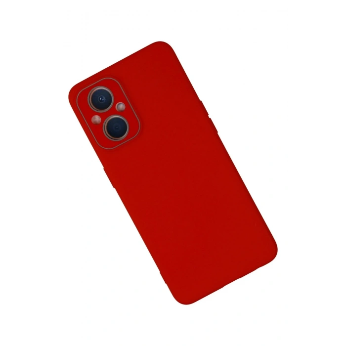 Newface Oppo Reno 7 Lite Kılıf Lansman Glass Kapak - Kırmızı