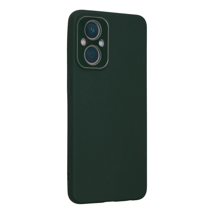 Newface Oppo Reno 7 Lite Kılıf Lansman Glass Kapak - Koyu Yeşil