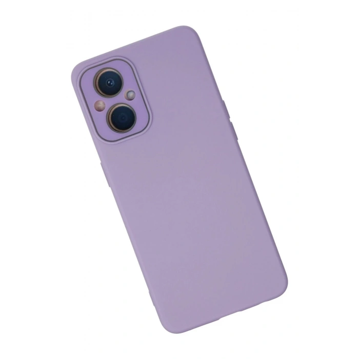 Newface Oppo Reno 7 Lite Kılıf Lansman Glass Kapak - Lila
