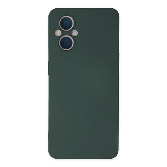 Newface Oppo Reno 7 Lite Kılıf Nano içi Kadife Silikon - Koyu Yeşil